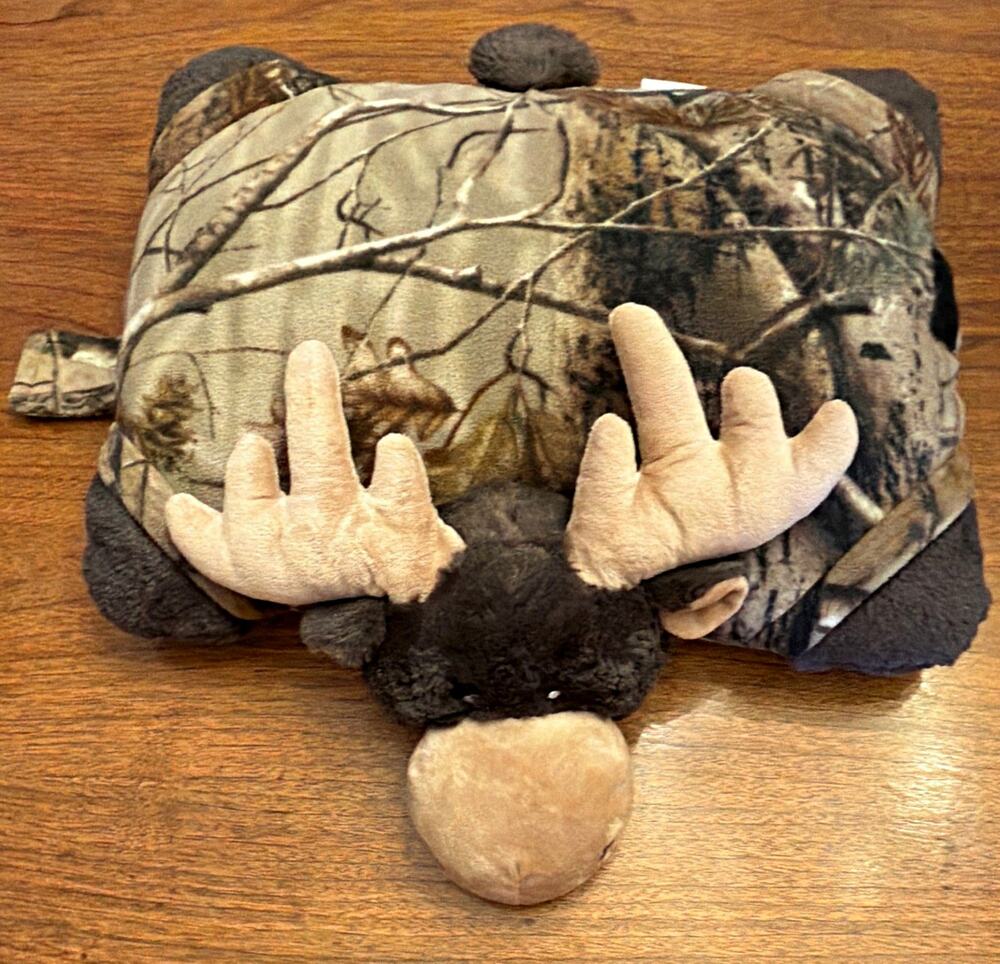 RARE Pillow Pets Moose Realtree Large 18” Camouflage Camo Authentic Original
